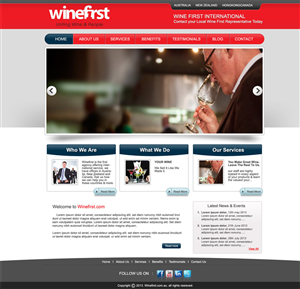 Web Design by Heru Purwanto for Wine First | Design #2059134