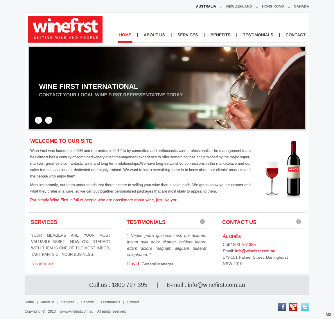 Web Design by pb for Wine First | Design #2035041