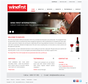 Web Design by pb for Wine First | Design: #2035041