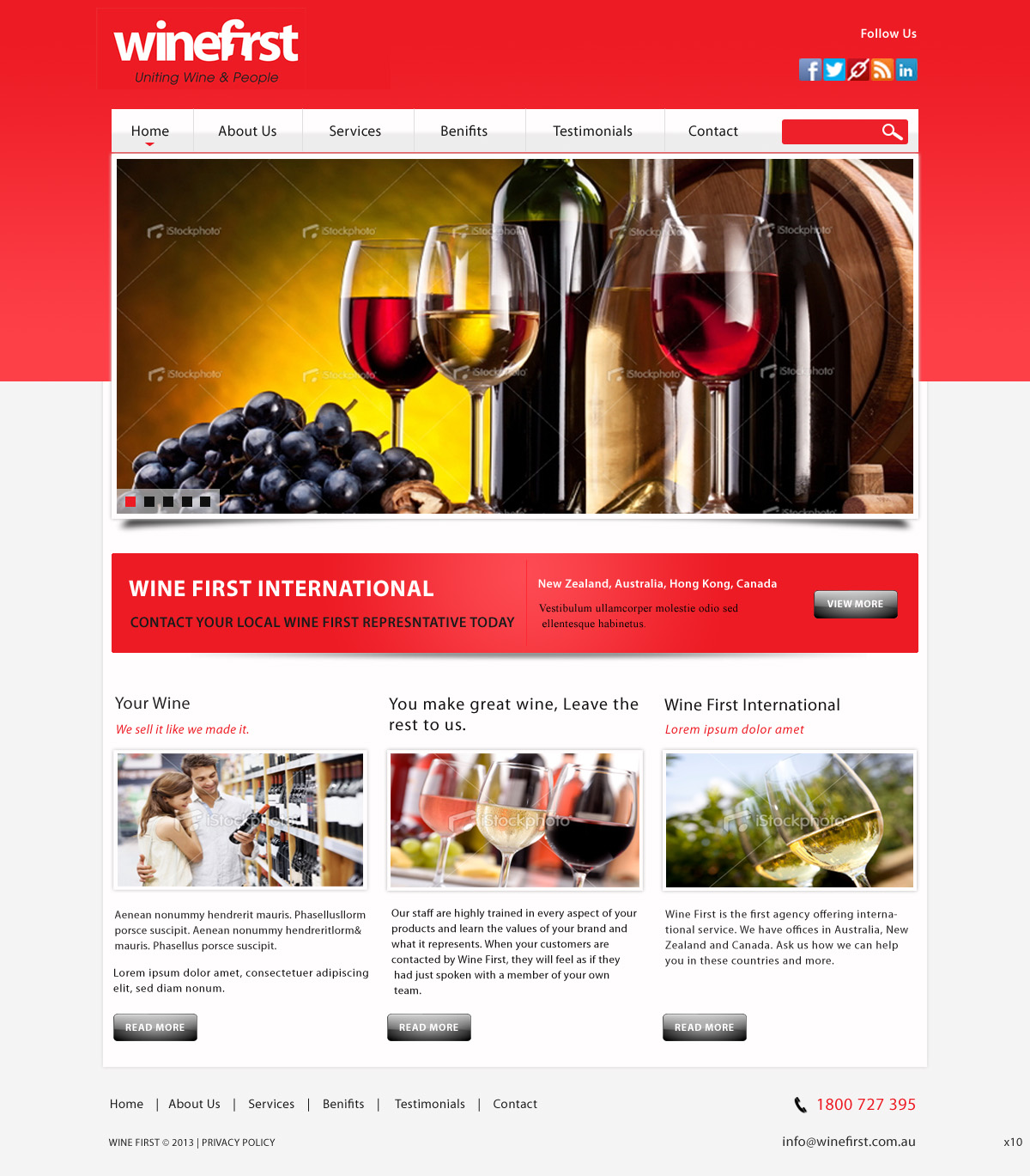 Web Design par pb pour Wine First | Design #2040060