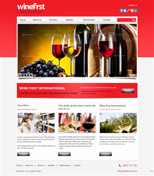 Web Design by pb for Wine First | Design: #2040060