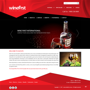 Web Design by pb for Wine First | Design: #2040061