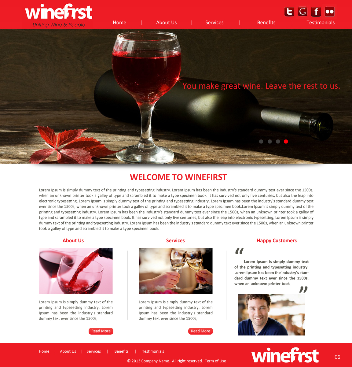 Web Design by pb for Wine First | Design #2042415