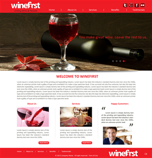 Web Design by pb for Wine First | Design: #2042415
