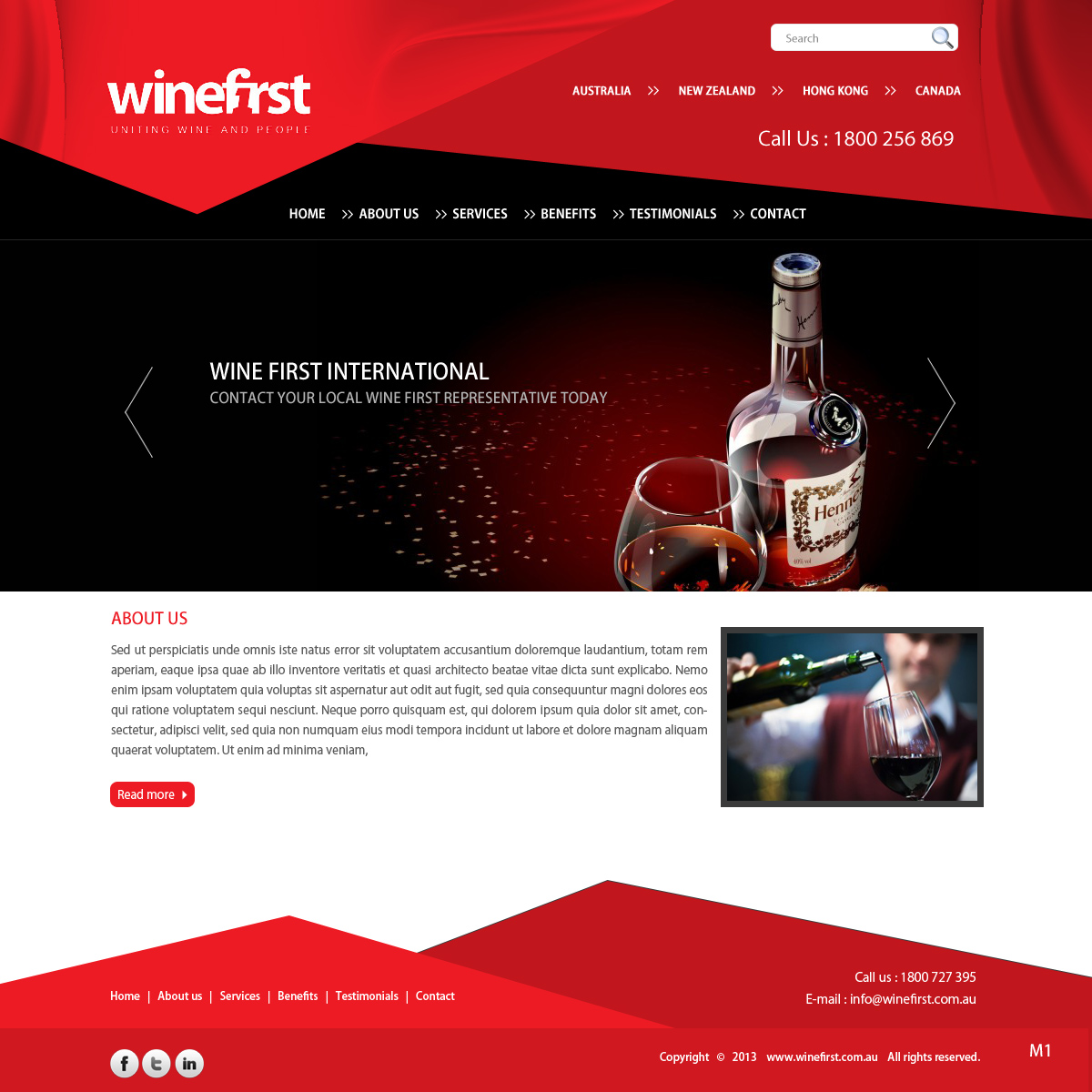 Web Design by pb for Wine First | Design #2051931