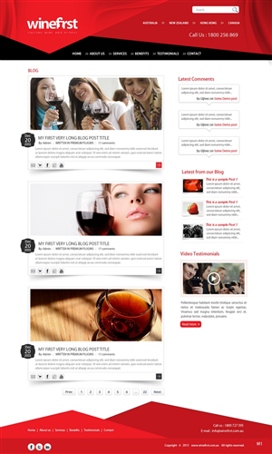 Web Design by pb for Wine First | Design: #2051933