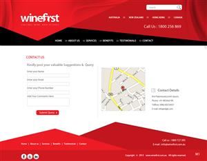 Web Design by pb for Wine First | Design: #2051935
