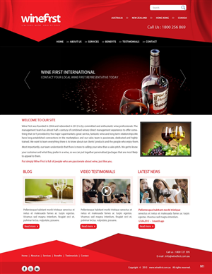 Web Design by pb for Wine First | Design #2051937