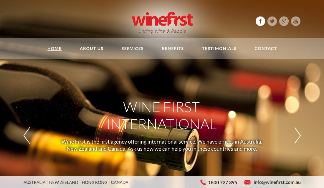 Web Design by Alex D for Wine First | Design #2070322
