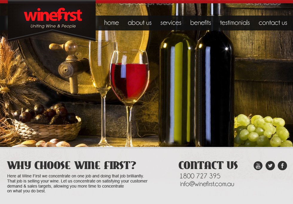 Web Design by jeckx2 for Wine First | Design #2065099