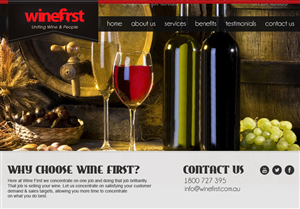 Web Design by jeckx2 for Wine First | Design #2065099