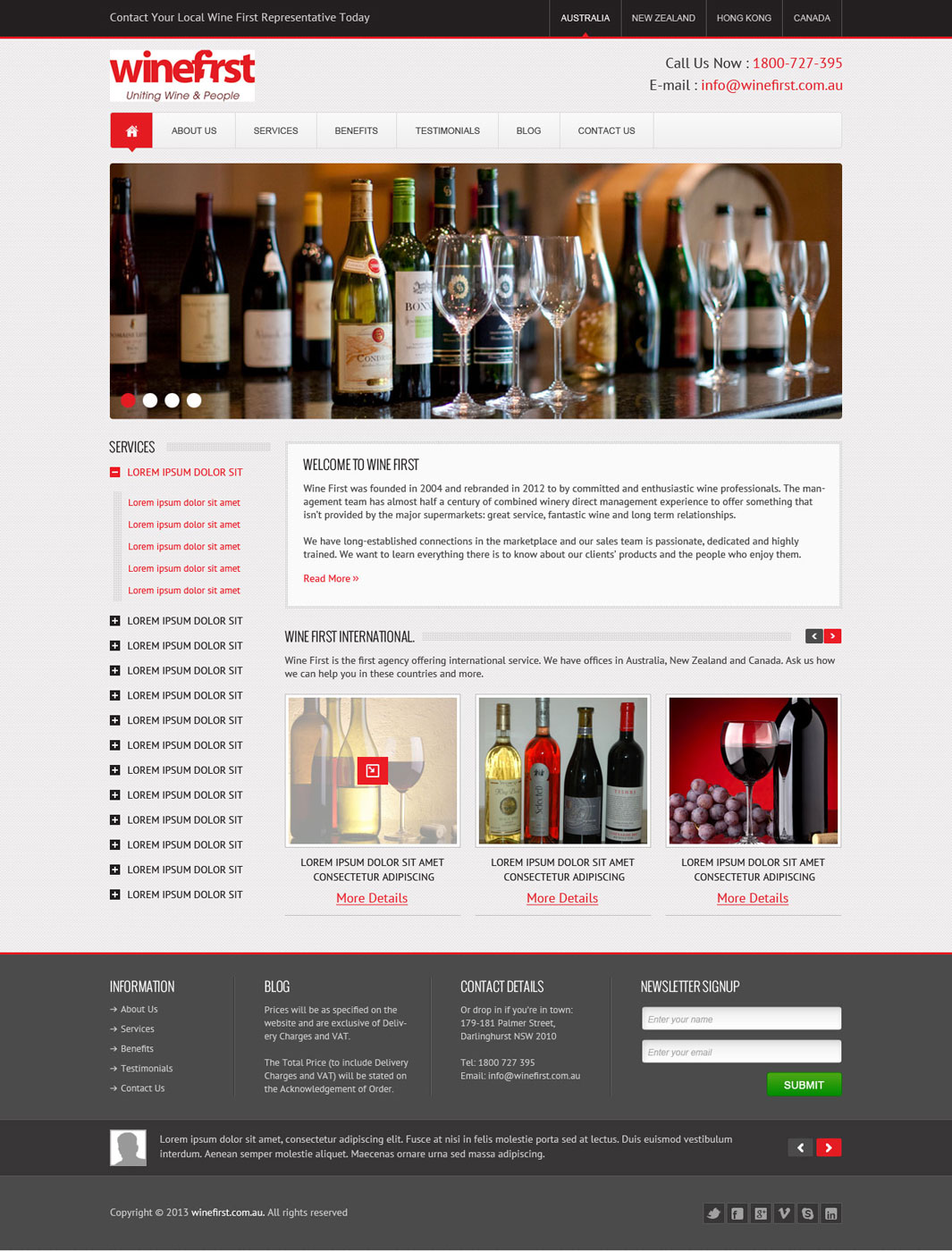 Web Design by Sanjib Ghosh for Wine First | Design #2039500