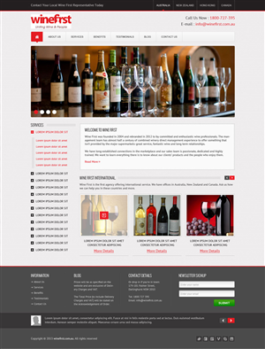 Web Design by Sanjib Ghosh for Wine First | Design #2039500