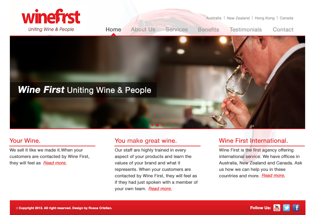 Web Design by TheRCM24 for Wine First | Design #2071280