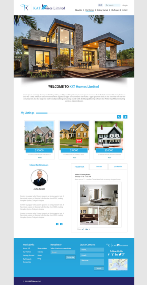 Logo Design by primarydesigner2k9 for KAT Homes Limited | Design #7730228