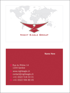 Business Card Design by Jagdish Boga for Night Eagle Group | Design #7708111