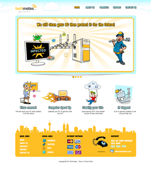 Techmates - Your IT support team - online sales website design concept | Diseño Web por Desire Design Solutions