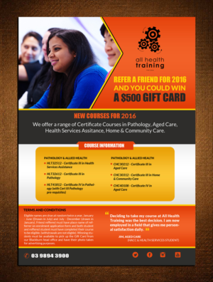Flyer Design by creative.bugs for All Health Training | Design: #7713690