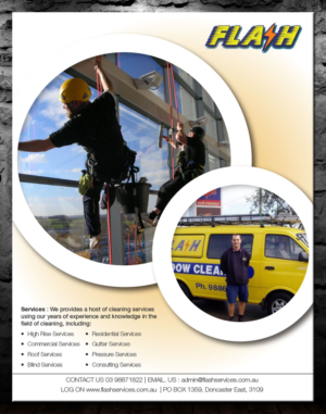 Diseño de Flyer por theblueart para Flash Window Cleaning | Diseño: #8017838