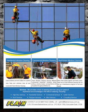 Design de Flyer par theblueart pour Flash Window Cleaning | Design #8017839