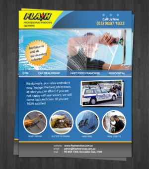 Diseño de Flyer por dayzign para Flash Window Cleaning | Diseño: #8400921