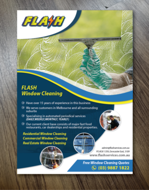 Diseño de Flyer por alex989 para Flash Window Cleaning | Diseño: #8169592
