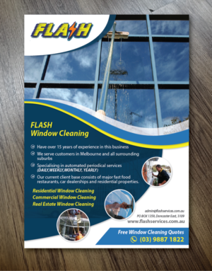 Diseño de Flyer por alex989 para Flash Window Cleaning | Diseño: #8169593