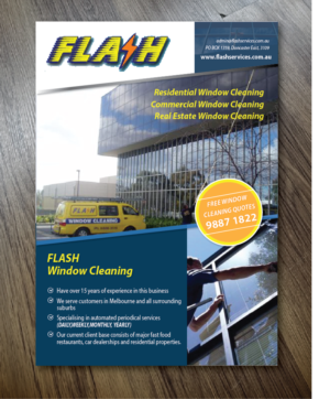 Diseño de Flyer por alex989 para Flash Window Cleaning | Diseño: #8169594
