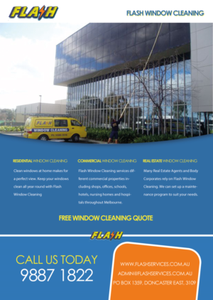 Diseño de Flyer por Selda para Flash Window Cleaning | Diseño: #8173508
