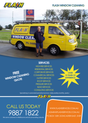 Diseño de Flyer por Selda para Flash Window Cleaning | Diseño: #8173509