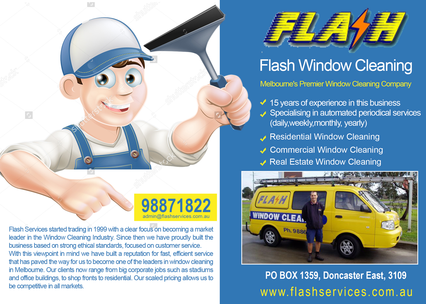 Flyer Design by leuchi for Flash Window Cleaning | Design #8166646