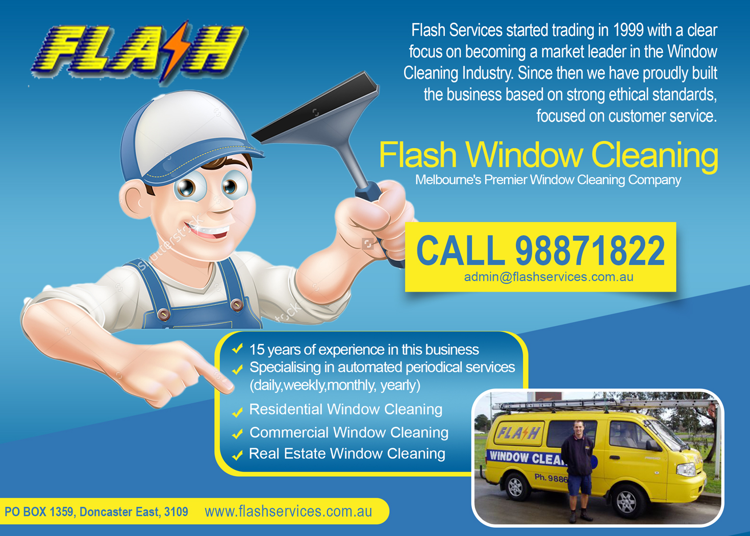 Flyer Design by leuchi for Flash Window Cleaning | Design #8170661