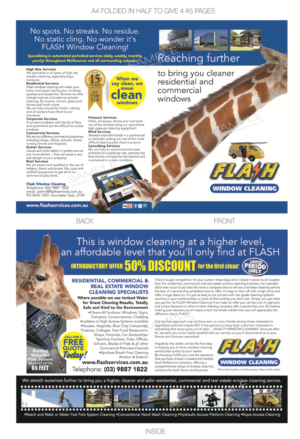 Design de Flyer par the artworks pour Flash Window Cleaning | Design #8154935