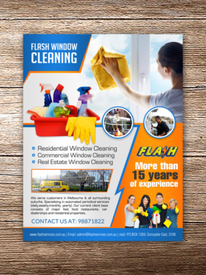 Diseño de Flyer por debdesign para Flash Window Cleaning | Diseño: #8152955