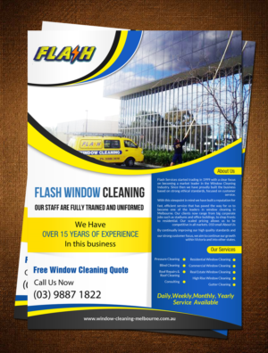 Diseño de Flyer por debdesign para Flash Window Cleaning | Diseño: #8161041