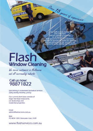 Design de Flyer par yophi pour Flash Window Cleaning | Design #8134156