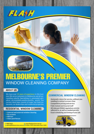 Diseño de Flyer por creative.bugs para Flash Window Cleaning | Diseño: #8212504