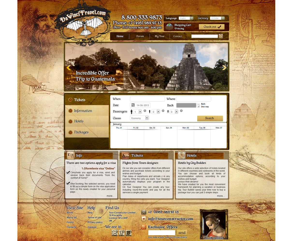 Web Design par Hendrik pour tour constructor ltd | Design #1931424