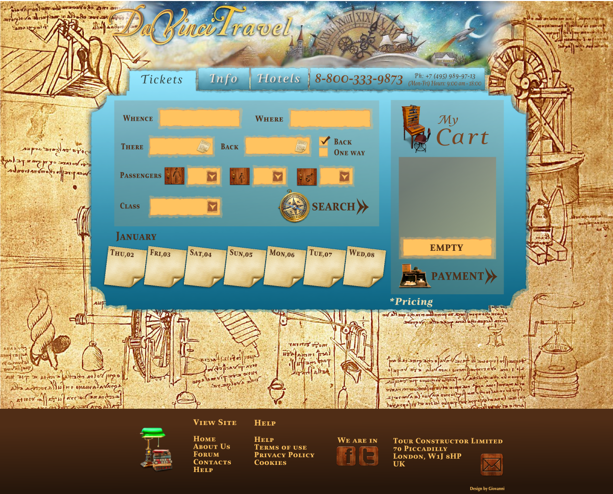 Web Design by Giovanni for tour constructor ltd | Design #1930096