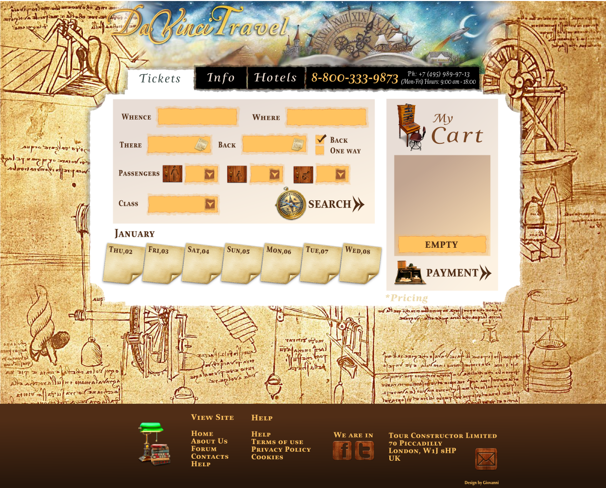 Web Design by Giovanni for tour constructor ltd | Design #1930099