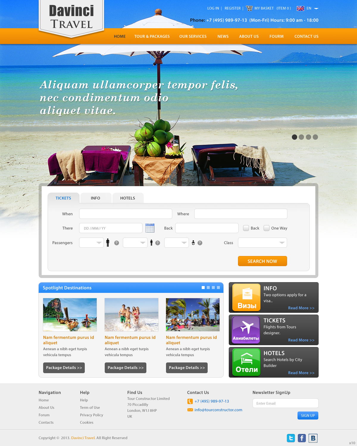 Web Design par pb pour tour constructor ltd | Design #1932436