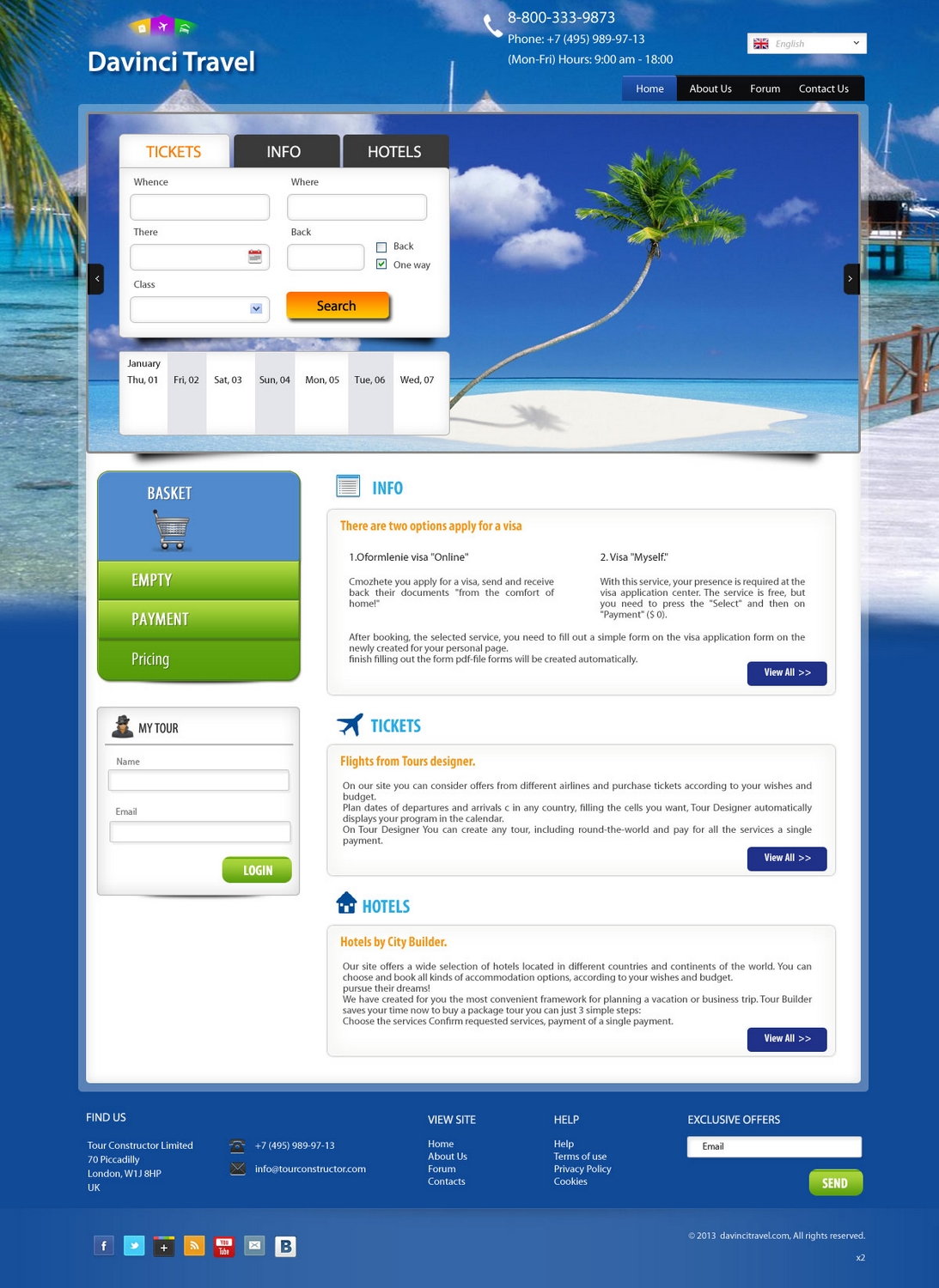 Web Design par pb pour tour constructor ltd | Design #1932438