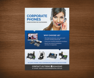 Flyer design for corporate telephone business | Diseño de Flyer por nadhisa87