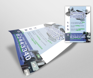 Flyer design for corporate telephone business | Diseño de Flyer por at-as