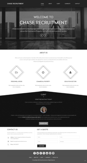 Web Design by pb for Chase Recruitment | Design: #7716045
