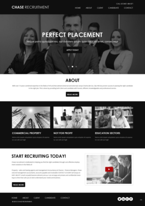 Web Design by pb for Chase Recruitment | Design: #7716050