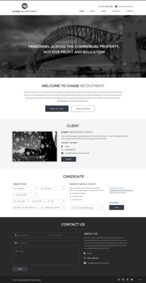 Web Design by pb for Chase Recruitment | Design: #7716058