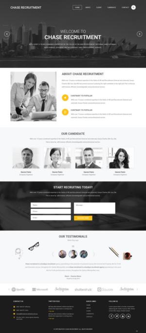 Web Design by pb for Chase Recruitment | Design: #7716059