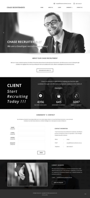 Web Design by pb for Chase Recruitment | Design: #7716063