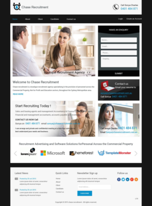 Web Design by pb for Chase Recruitment | Design: #7716067